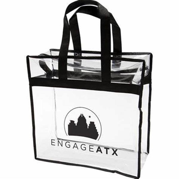Clear PVC Zipper Tote Bags