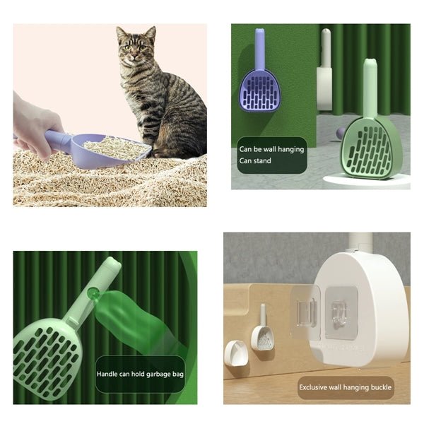 Multifunctional cat litter shovel