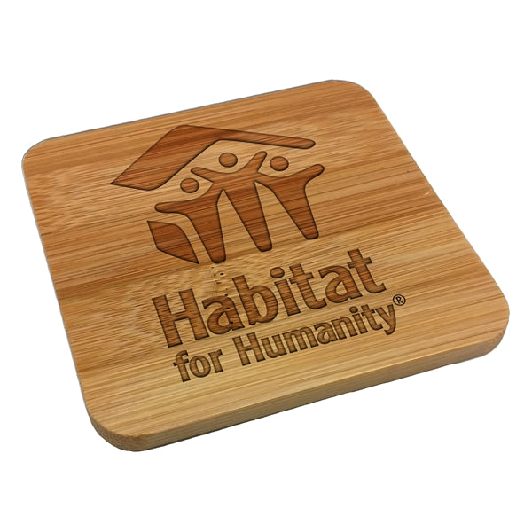 Laser Etched Bamboo Coasters