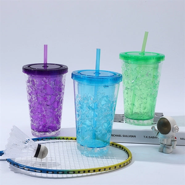 Plastic Cups with Straws