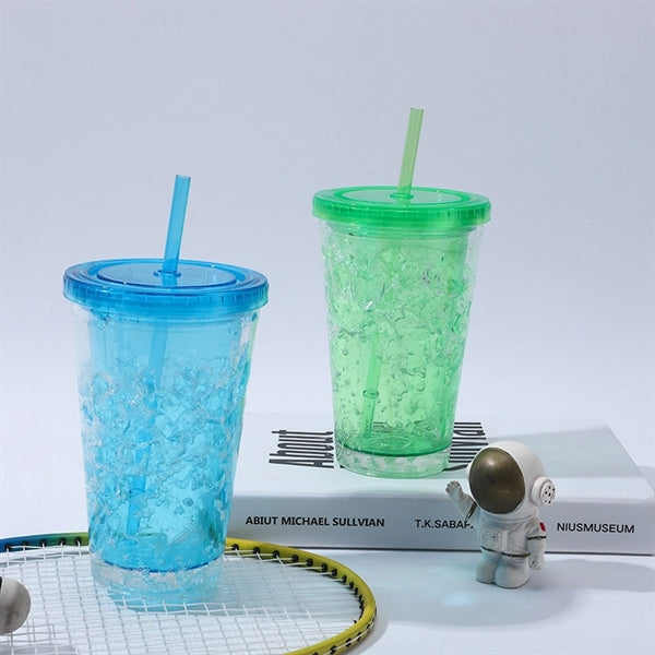 Plastic Cups with Straws