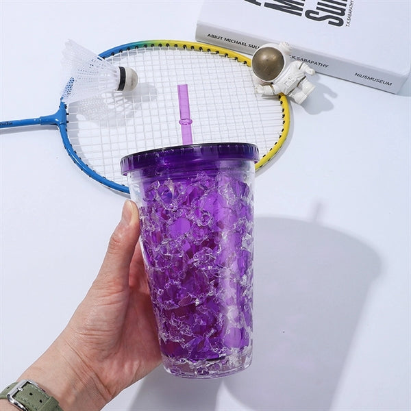 Plastic Cups with Straws