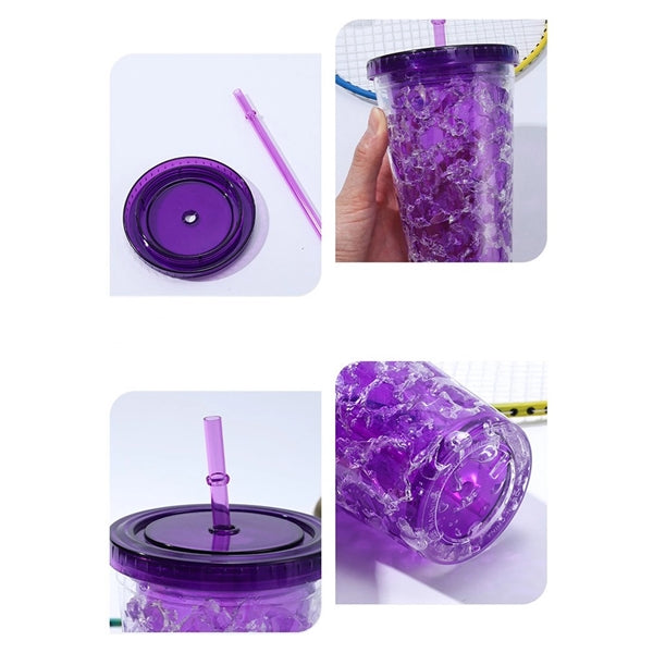 Plastic Cups with Straws