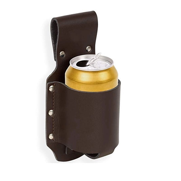Classic PU Leather Belt Beer Water Bottle Holster