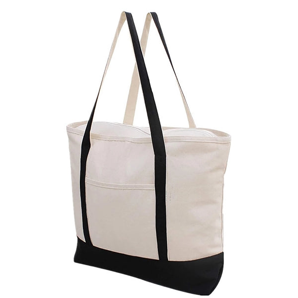 Two Tone Canvas Tote Bag