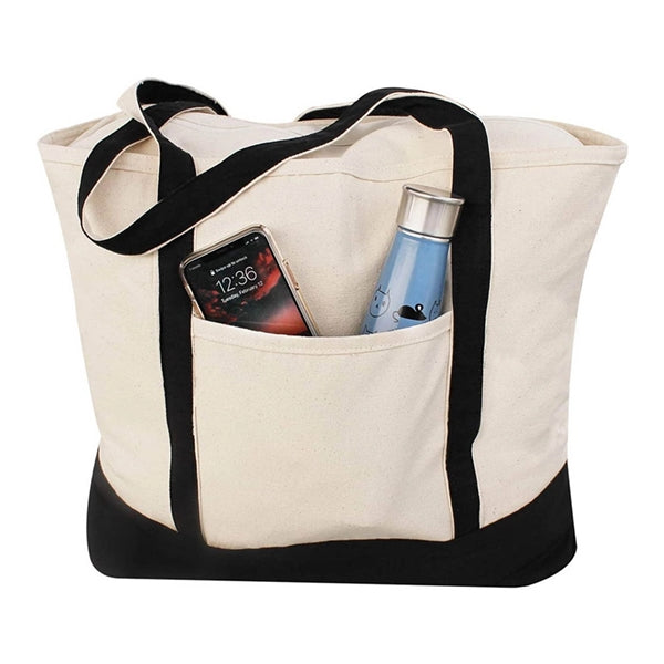 Two Tone Canvas Tote Bag