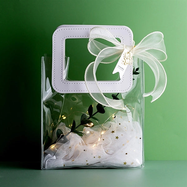 Plastic Shopping Bag Candy Flower Packaging PVC Clear