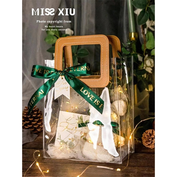 Plastic Shopping Bag Candy Flower Packaging PVC Clear