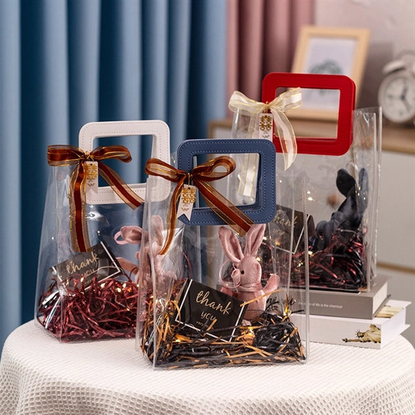 Plastic Shopping Bag Candy Flower Packaging PVC Clear