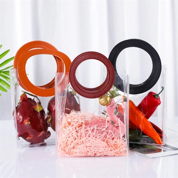 Plastic Shopping Bag Candy Flower Packaging PVC Clear