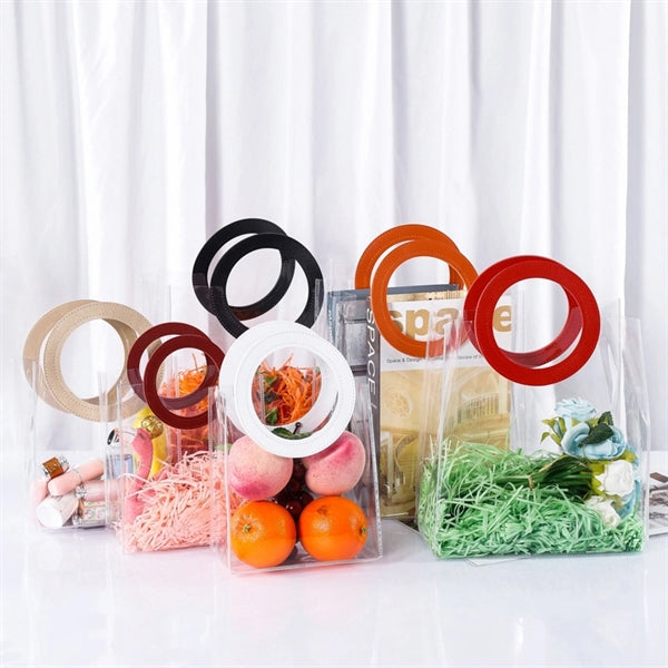 Plastic Shopping Bag Candy Flower Packaging PVC Clear