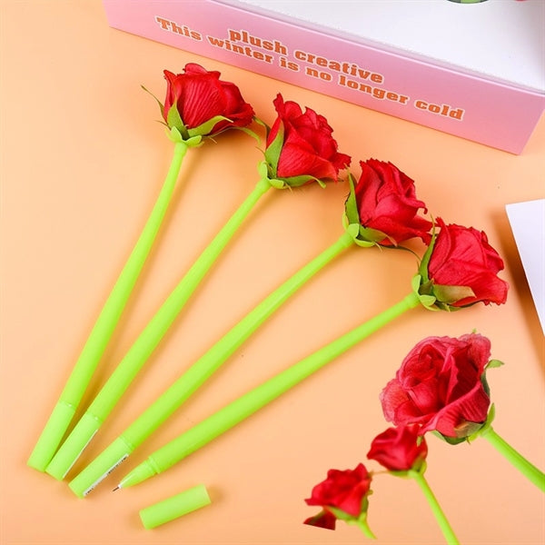 Black Gel Ink Flower Pen