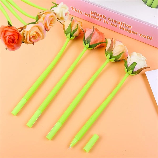 Black Gel Ink Flower Pen