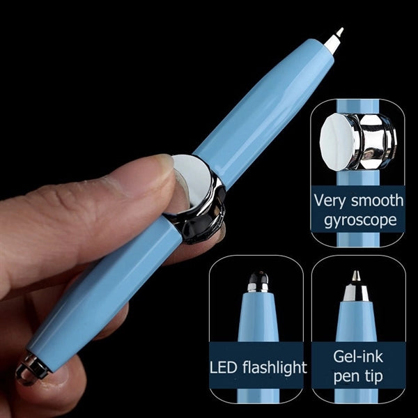 Gel-ink Gyro Pen w/ LED Light