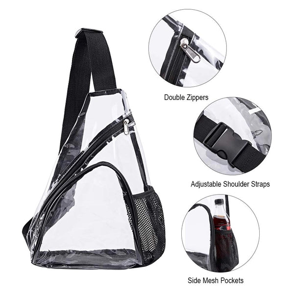Fashion Waterproof Clear Chest Crossbody Sling Bag