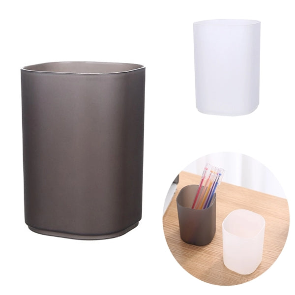 Plastic Frosted Makeup Storage Desk Organizer Pen Container