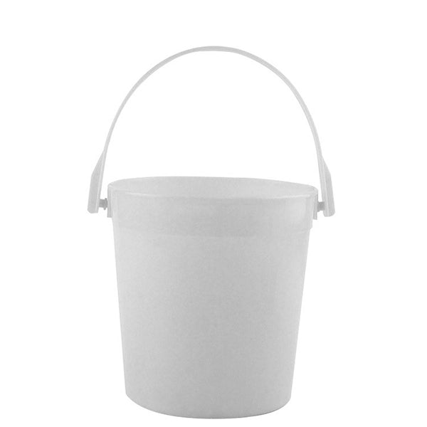 Plastic White Pail with Handle