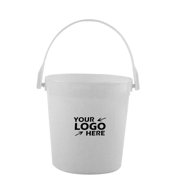 Plastic White Pail with Handle