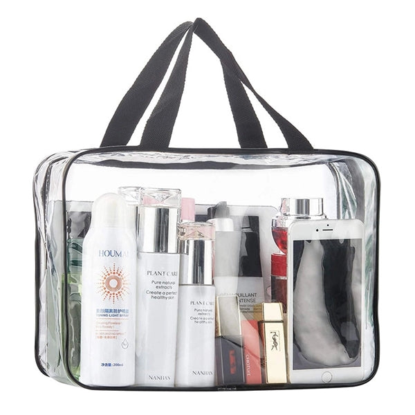Clear PVC Travel Toiletry Makeup Transparent Zipper Tote Bag