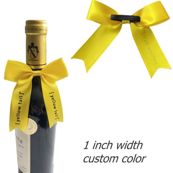 Satin Wine Bottle Bow