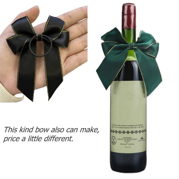Satin Wine Bottle Bow