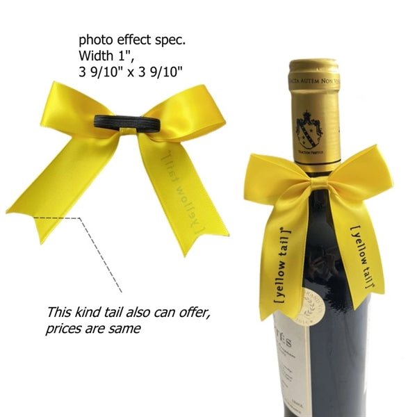 Satin Wine Bottle Double Bow