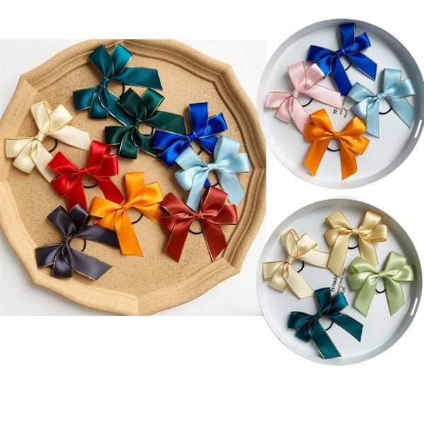 Satin Wine Bottle Double Bow
