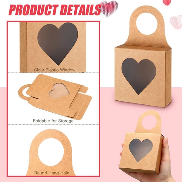 Window Hanging Gift Boxes Heart Shaped