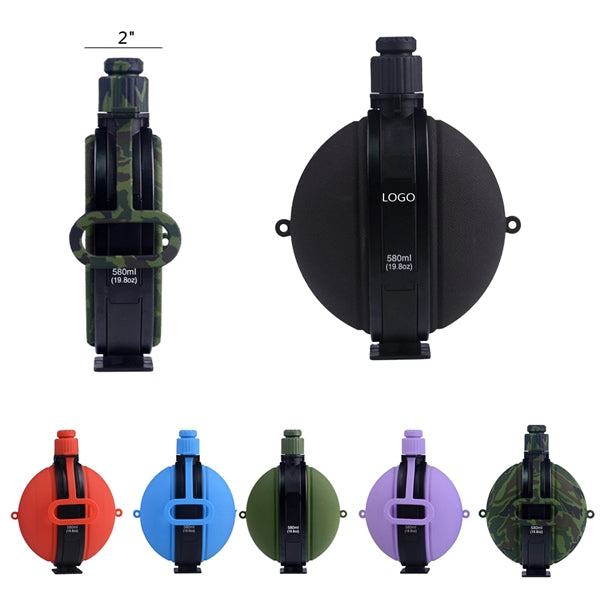 19 Oz. Portable collapsible Silicone Water Bottle