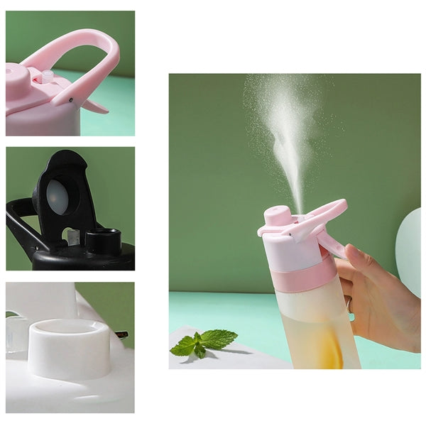 22 Oz. Portable Sports Water Bottle With Spray