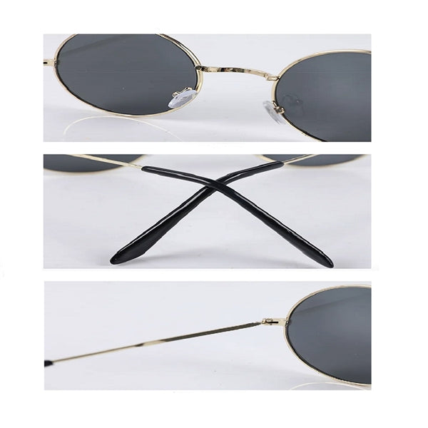 Round Frame Metal Sunglasses with Colored Lenses