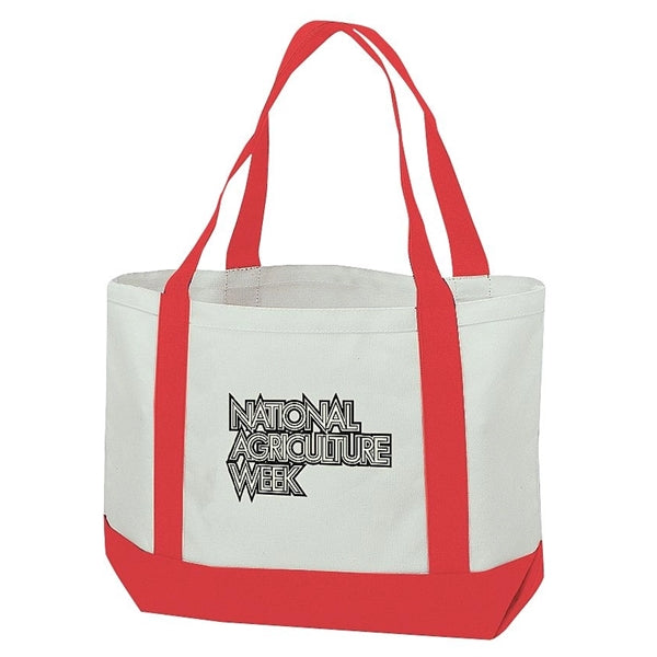 Cotton Canvas Tote Bag Two Tone