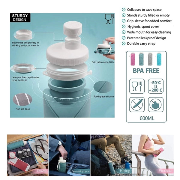 20oz Foldable Silicone Bottle