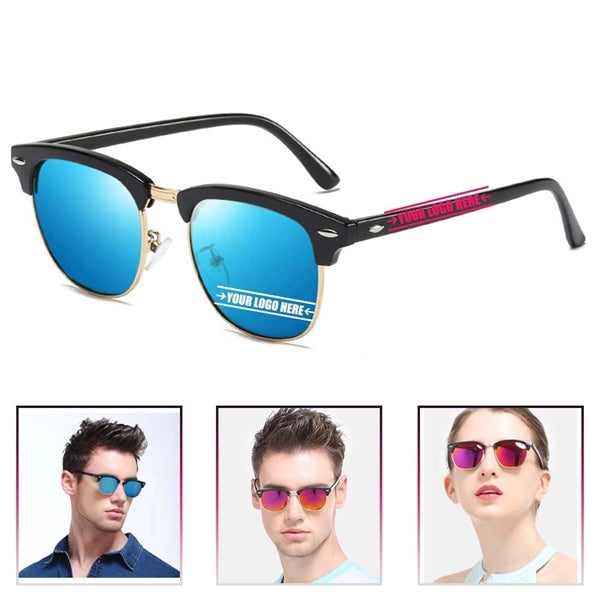 Semi-Rimless Frame Sunglasses