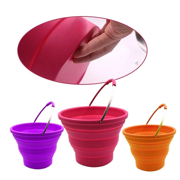 8L Silicone Collapsible Water Bucket with Handle