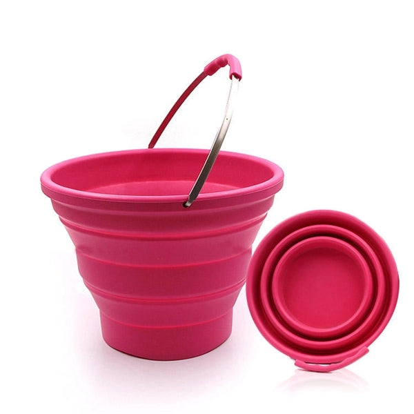 8L Silicone Collapsible Water Bucket with Handle