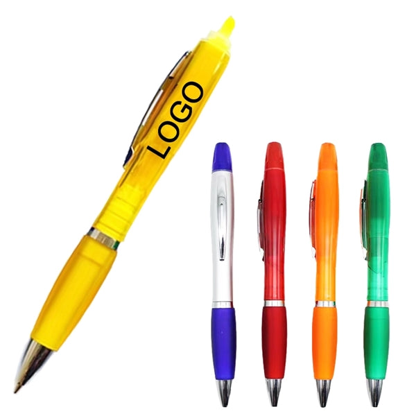 Ballpoint Pen with Highlighter