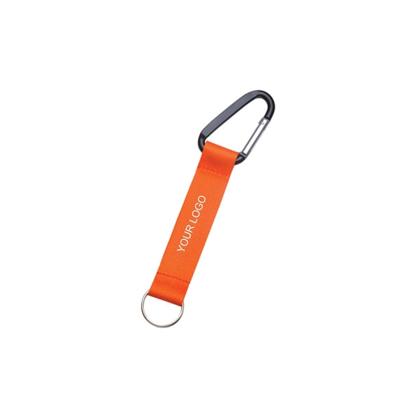 Carabiner Key Chain with Lanyard Strap