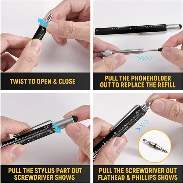 6 in 1 Multi Tech Tool Pen