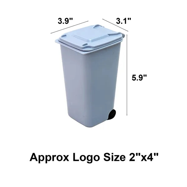 Mini Trash Can with Lid Pen Holder