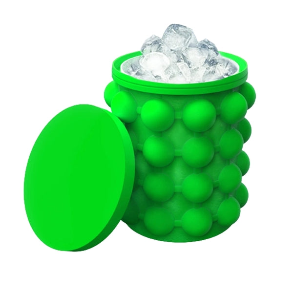 Silicone Ice Cube Maker Bucket with Lid
