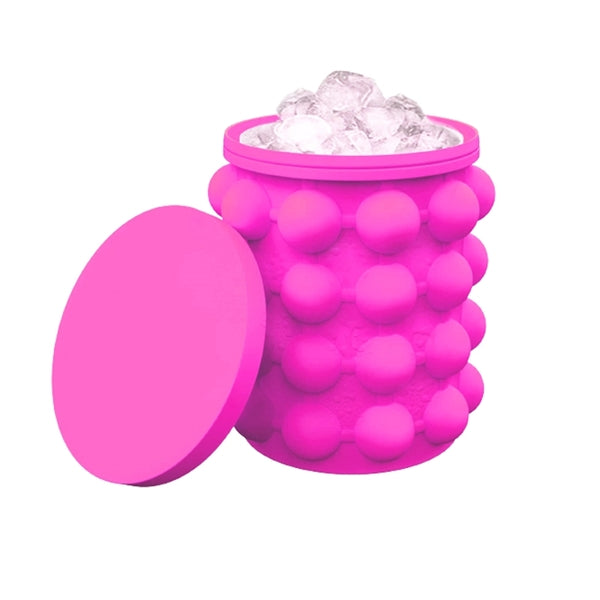 Silicone Ice Cube Maker Bucket with Lid
