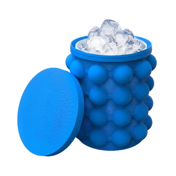 Silicone Ice Cube Maker Bucket with Lid