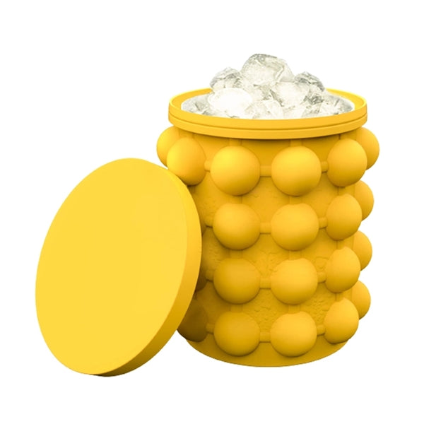 Silicone Ice Cube Maker Bucket with Lid