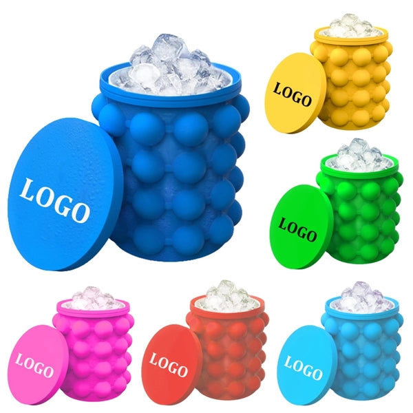 Silicone Ice Cube Maker Bucket with Lid