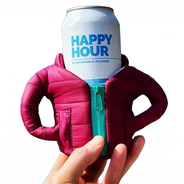 Jacket Shaped Aluminum Foil Beer Can Beverage Cooler