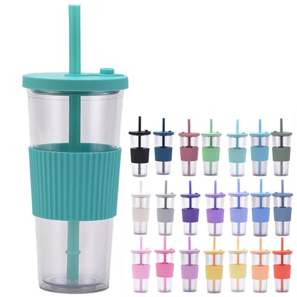 24OZ Double Walled Plastic Insulated Tumbler