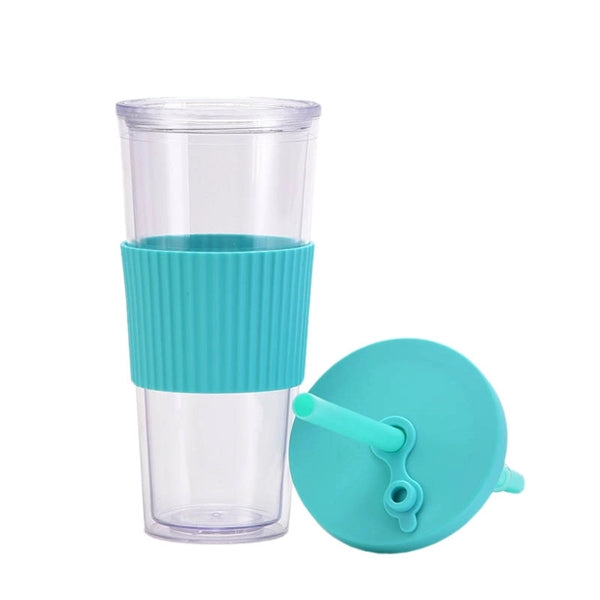 24OZ Double Walled Plastic Insulated Tumbler