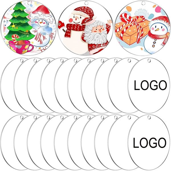Shape Round Clear Blank Acrylic Keychain