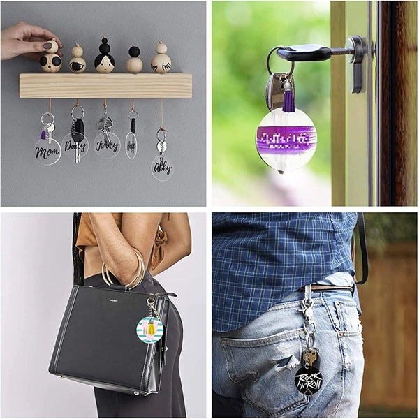 Shape Round Clear Blank Acrylic Keychain